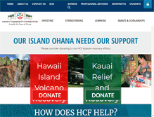 Tablet Screenshot of hawaiicommunityfoundation.org